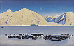 Fig. 7: Rockwell Kent (18821971), Arrival of the Post, 193541. Oil on canvas, 40 x 64 inches. State Pushkin Museum of Fine Arts, Moscow, Russia..
