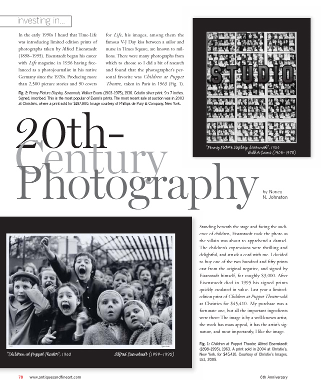 Investing in 20th Century Photography by Nancy N. Johnston