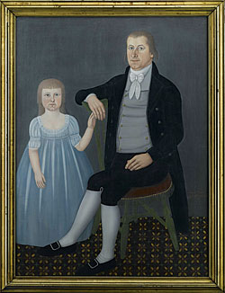 John Brewster Jr. (1766-1854), Comfort Starr Mygatt and Lucy Mygatt, Danbury, Ct., 1799. Oil on canvas. 54 x 39-1/2 inches. Made for Love: Selections from the Jane Katcher Collection of Americana by Erin E. Eisenbarth