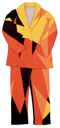 Giacomo Balla, Futurist suit, c. 1920,
Wool and cloth, Ottavio and Rosita Missoni Collection
© 2006 Artists Rights Society (ARS), New York / SIAE, Rome Modernism: Designing a New World 1914-1939 to Emphasize American Works