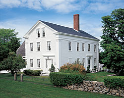 This elegant Greek Revival house was originally built by New England merchant mariner Isaac Tompkins in 1840. The house is now a stunning setting for three centuries of American antiques.