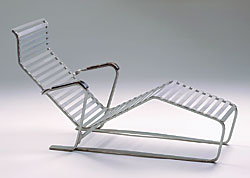 Lounge chair, ca. 1932, Marcel Breuer (German, b. Hungary, 1902-1981). Produced by Embru Werke (Rüti, Switzerland, founded 1904). Aluminum and painted wood. Milwaukee Art Museum; gift of Friends of Art. M1992.241. Photography Larry Sanders.