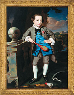 Click Here for Enlarged Version Portrait of a Boy, ca. 1758-1760, John Singleton Copley (1738-1815), Boston. Oil on canvas, 48-5/8 x 36-1/4 inches (123.5 x 92.1 cm). The Bayou Bend Collection; gift of Miss Ima Hogg, B.54.31. Photography by Thomas R. DuBrock.
