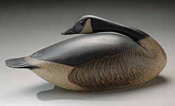 Fig. 5: A. E. Crowell (1862-1952), Sleeping Canada goose, circa 1917. Courtesy of Stephen O'Brien Fine Arts. O'Brien sold this decoy in a private treaty sale this September for $1.13 million. It was sold at Sotheby's in 2000 for a record $684,500; previously it sold at Skinner in 1981 for $48,000. The compounded annual rate of return to date is 12.41%.