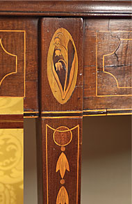 An array of the decorative inlays on furniture in the drawing room.