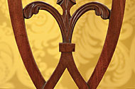 An array of the decorative inlays on furniture in the drawing room.