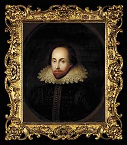 Fig. 6: Unknown Portrait of William Shakespeare, ca. 19th century. Oil on linen, laid on panel. Purchased by Pierpont Morgan, 1910. AZ140.