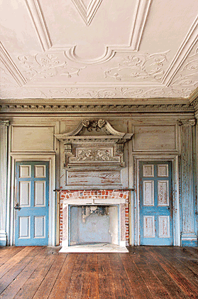 Fig. 2: The withdrawing room, Drayton Hall, Charleston, S.C., 1738–1742. Photography by Charlotte Caldwell.  