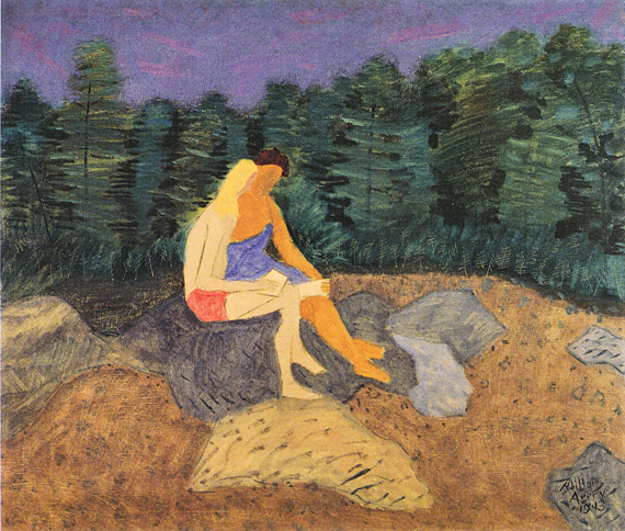 Fig. 1: Milton Avery (1893–1965) Sketchers on the Rock, 1943 Oil on canvas, 36 x 42 inches Permanent Collection of the Neuberger Museum of Art, Purchase College, State University of New York; Gift of Roy R. Neuberger