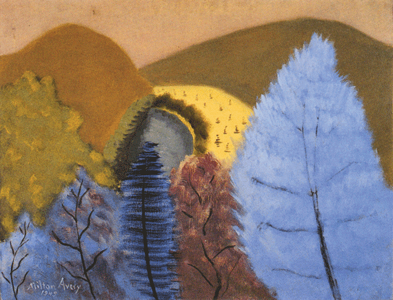 Fig. 4: Milton Avery (1893–1965) Blue Trees, 1945 Oil on canvas, 28 x 36 inches Permanent Collection of the Neuberger Museum of Art, Purchase College, State University of New York; Gift of Roy R. Neuberger