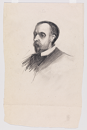 Fig. 2: Edward Hopper (1882–1967), Portrait of Artist’s Father Garret Henry Hopper (1852–1913), 1903. Graphite pencil on paper, Sheet (Irregular): 9-3/8 x 6-1?16 inches. Whitney Museum of American Art, New York; Josephine N. Hopper Bequest (70.1560.61). Digital image © Whitney Museum of American Art. © Heirs of Josephine N. Hopper, licensed by the Whitney Museum of American Art, New York.