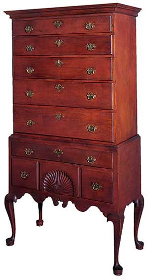 A fine New England Painted Highboy