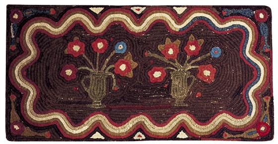 Folk Art Shirred Rug