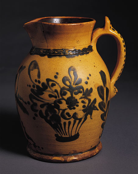 Decorated Presentation Stoneware Pitcher