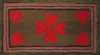 Hooked Rug with Hearts