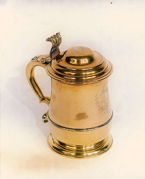Extraordinary Engraved English Brass Tankard