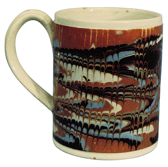 Combed Marbleized Mochaware Mug