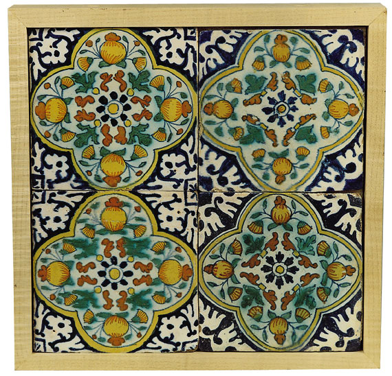 Dutch Delft Panel of Four Tiles