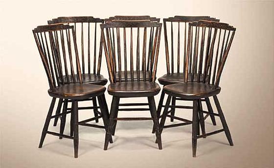 Matched Set of Six Windsor Chairs