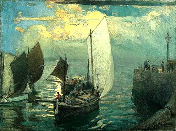 <i>Harbor by Moonlight, St. Ives</i>