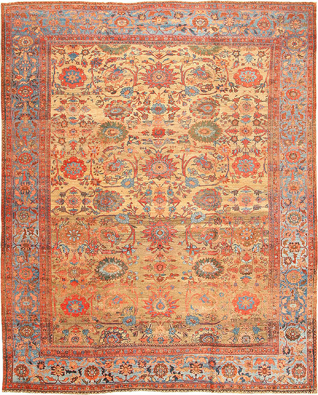 Antique Sultanabad Persian Carpet