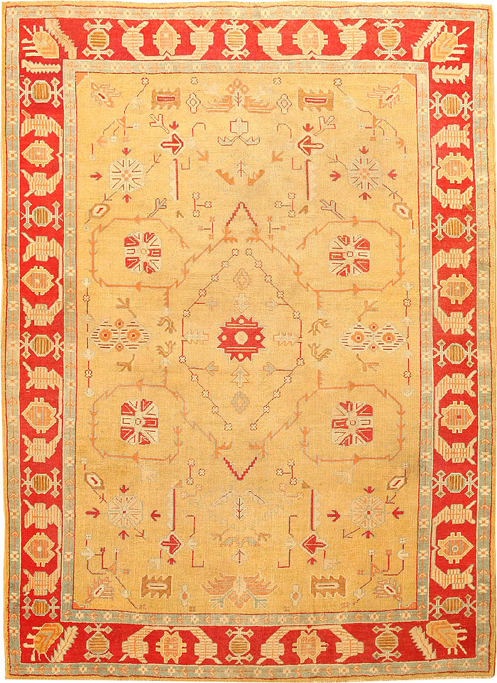 Antique Oushak Turkish Carpet