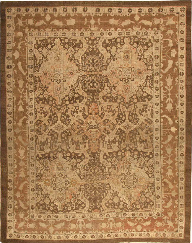 Antique Oriental Agra Carpet