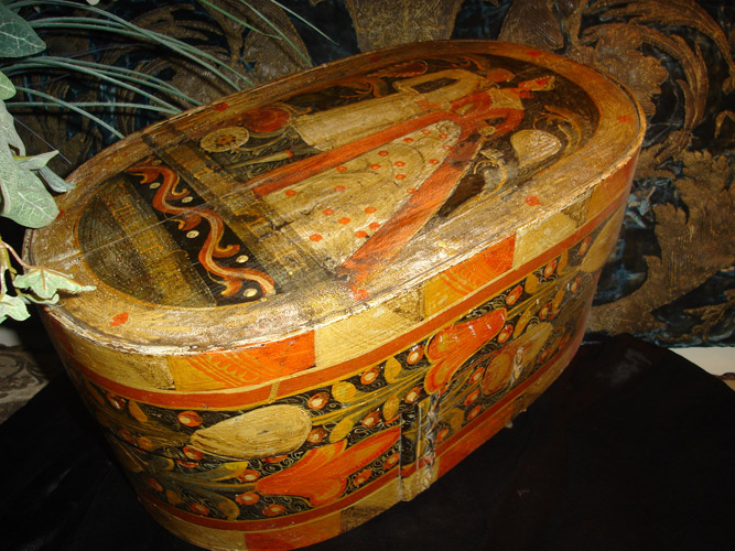 Decorated German Wig Box