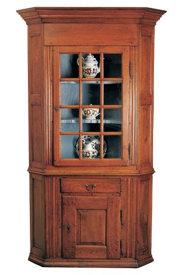 Queen Anne Walnut Corner Cupboard