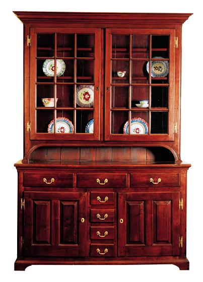 Chippendale Walnut Two-part Dutch Cupboard