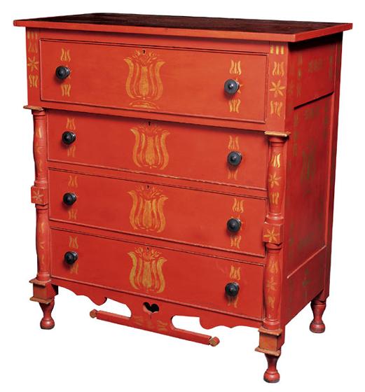 Paint-Decorated Chest of Drawers