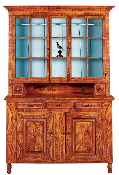 Paint Decorated Pennsylvania Dutch Cupboard