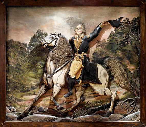 Mural & Wood Carving of George Washington