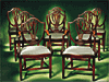 Set of 8 Mahogany Shieldback Dining Chairs