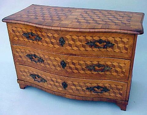 An Italian Eighteenth Century Walnut Parquetry Commode