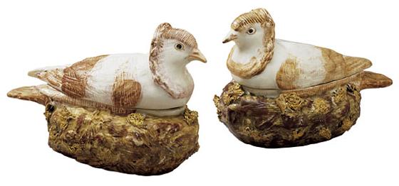 Staffordshire Pearlware Pigeon Tureen and Covers