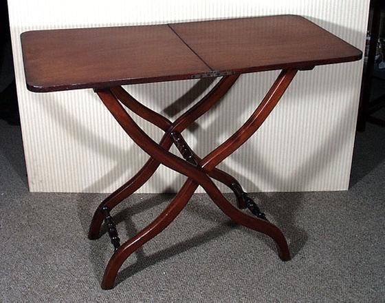 British Mahogany Folding Coaching Table