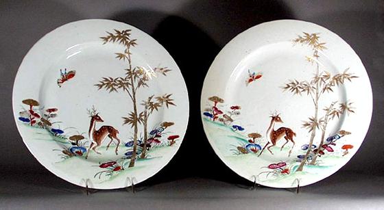 Large Chinese Export Porcelain Famille Rose Dishes