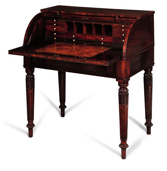 William IV Rosewood Rolltop Desk