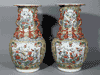 Pair of Chinese Canton Famille Rose Vases