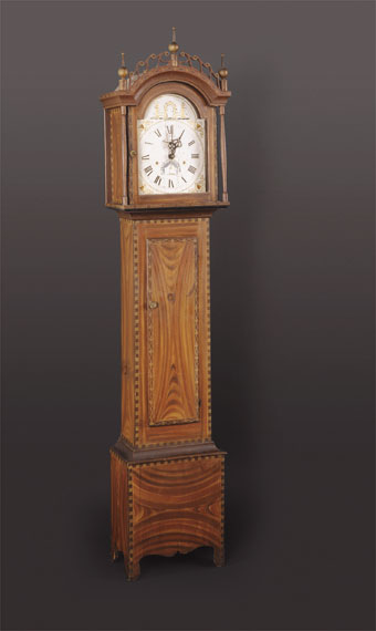 Painted New England Tall Case Clock