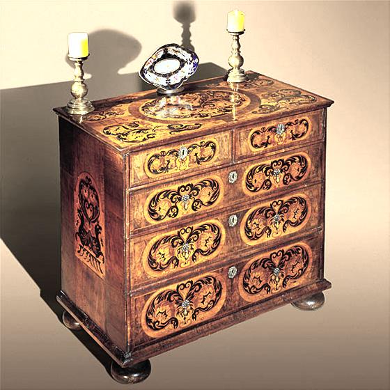 Late 17th Century Marquetry Chest