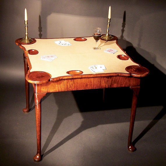 George I Paduke Wood Concertina Card Table