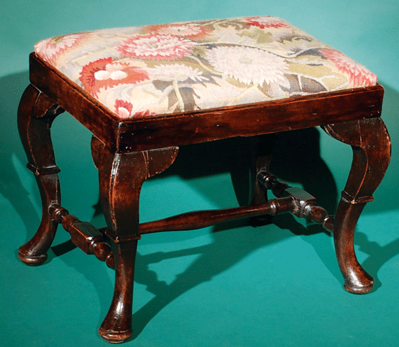 Antique English or French Oak Stool