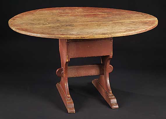 Shoe-Footed Hutch Table