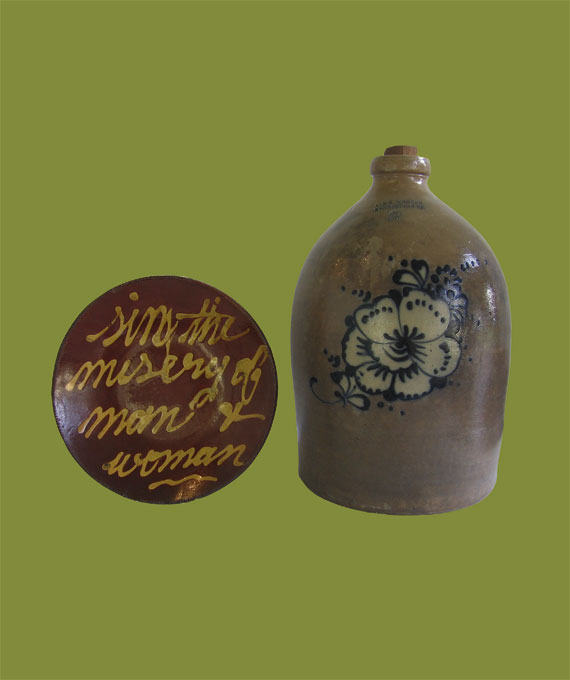 J. & E.. Norton, Bennington, Vermont Stoneware Jug