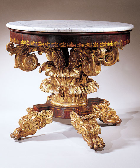 Important Carved Rosewood Center Table