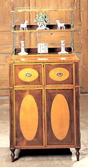 Sheraton Rosewood & Satinwood Secretaire Cabinet