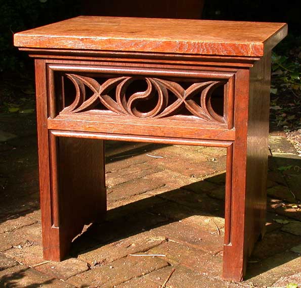 Pair of Gothick Rectangular Oak Benches