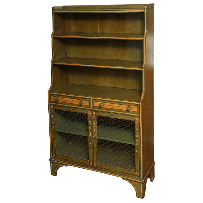 Regency painted bookshelves